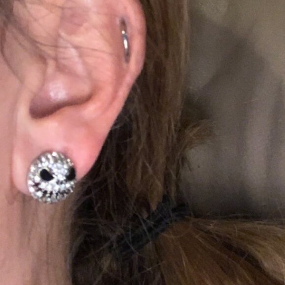Nightmare Before Christmas Halloween Studded Crystal Earrings - Picture 1 of 4